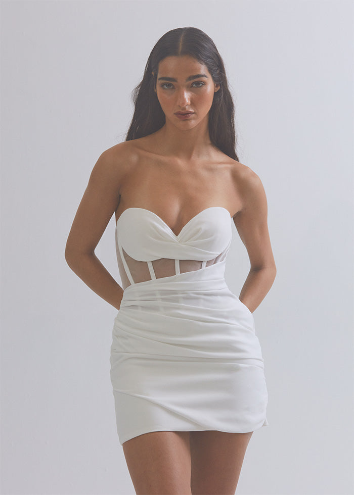 alix mini dress ALIX Mini Dress | Luxury Crepe Boned Corset Dress