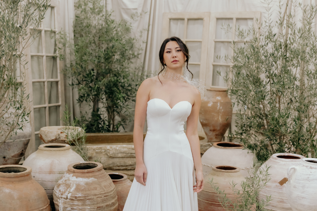 Kennedy Bingham wears Marcela Giocanti Marseille Strapless A-line Wedding Dress 