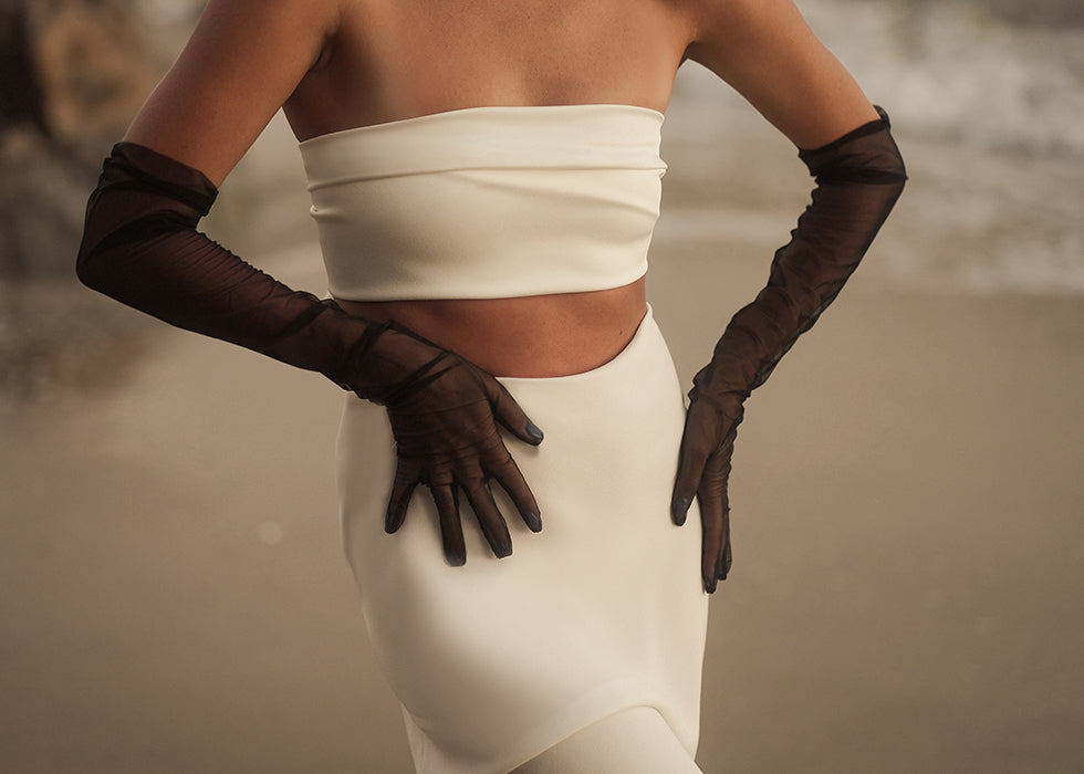 black tulle opera gloves bride accessories for wedding day wedding accessories shop